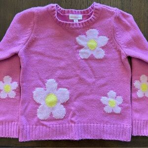 Design History Pink Sweater with Floral Pattern